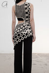 SWAYING/KNIT Embroidered Crochet Tank Top with Bandeau SW22SST58 White/Black